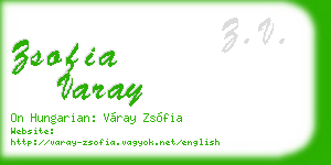 zsofia varay business card