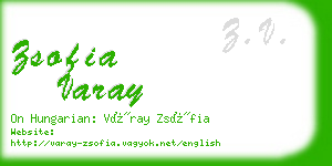 zsofia varay business card